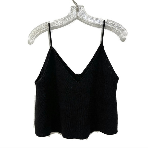 INTERMIX Felicity Button Front Cami Top Black S - Picture 5 of 7
